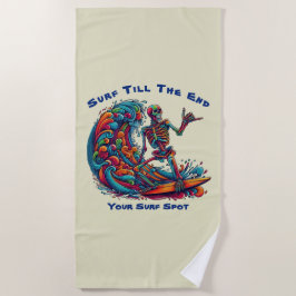 Farbenfrohe Skelettwanderung Strandtuch