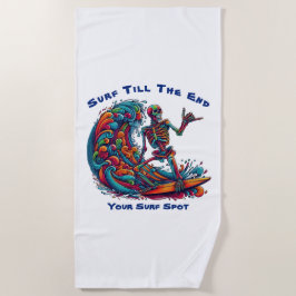 Farbenfrohe Skelettwanderung Strandtuch