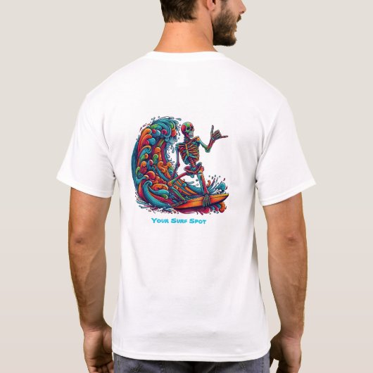 Farbenfrohe Skelettwanderung T-Shirt (Rückseite)