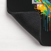 Farbenfrohe Sketll Tie Dye Farbspritzer Hoop Netz Mousepad (Ecke)