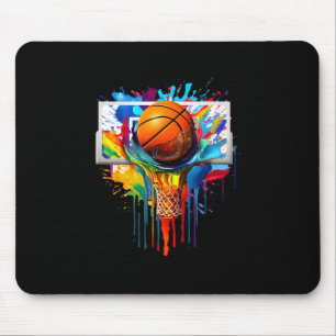 Farbenfrohe Sketll Tie Dye Farbspritzer Hoop Netz Mousepad