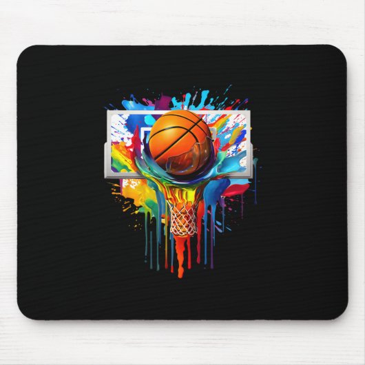 Farbenfrohe Sketll Tie Dye Farbspritzer Hoop Netz Mousepad (Vorne)