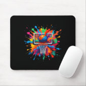 Farbenfrohe Sketll-Tie-Dye-Reifen-Netz-Slam-Dunk-S Mousepad (Mit Mouse)