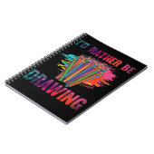 Farbenfrohe Skizze Bleistift Zeichnend Kunst Lover Notizblock (Linke Seite)