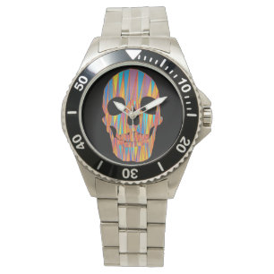 Farbenfrohe Skull Watch Armbanduhr