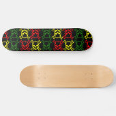 Farbenfrohe Skulls Skateboard (Horizontal)