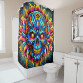 Farbenfrohe Skulptur Duschvorhang (Beispiel)