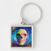 Farbenfrohe Skulptur Schlüsselanhänger (Vorne)