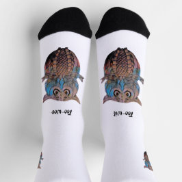 Farbenfrohe skurrile Eulensocken Socken