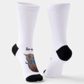 Farbenfrohe skurrile Eulensocken Socken (Gewinkelt)