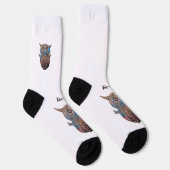 Farbenfrohe skurrile Eulensocken Socken (Rechts)