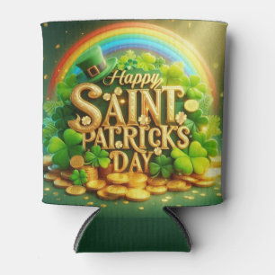 Farbenfrohe, skurrile Rainbow St. Patrick's Day Dosenkühler