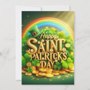 Farbenfrohe, skurrile Rainbow St. Patrick's Day Feiertagskarte