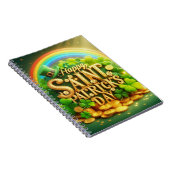 Farbenfrohe, skurrile Rainbow St. Patrick's Day Notizblock (Rechte Seite)
