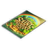 Farbenfrohe, skurrile Rainbow St. Patrick's Day Notizblock (Linke Seite)