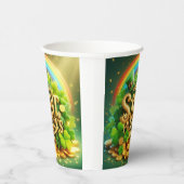 Farbenfrohe, skurrile Rainbow St. Patrick's Day Pappbecher (Rechts)