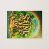 Farbenfrohe, skurrile Rainbow St. Patrick's Day Puzzle (Horizontal)
