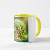 Farbenfrohe, skurrile Rainbow St. Patrick's Day Tasse (VorderseiteRechts)