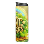 Farbenfrohe, skurrile Rainbow St. Patrick's Day Thermosbecher (Nach rechts gedreht)