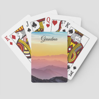 Farbenfrohe Sky Oma Geschenke Editierbar Personali Spielkarten