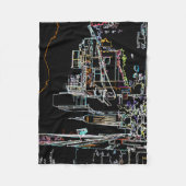 Farbenfrohe Skyline in Manhattan Fleecedecke (Vorderseite)