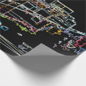 Farbenfrohe Skyline in Manhattan Geschenkpapier (Ecke)