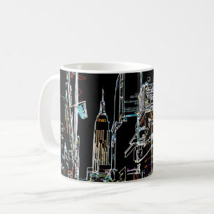 Farbenfrohe Skyline in Manhattan Kaffeetasse