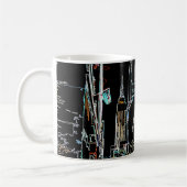 Farbenfrohe Skyline in Manhattan Kaffeetasse (Links)