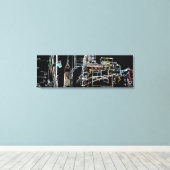 Farbenfrohe Skyline in Manhattan Leinwanddruck (Insitu (Holzboden))