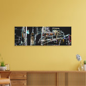 Farbenfrohe Skyline in Manhattan Leinwanddruck (Insitu (Wohnzimmer))