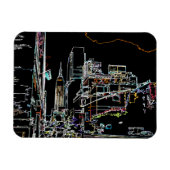 Farbenfrohe Skyline in Manhattan Magnet (Horizontal)