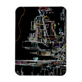 Farbenfrohe Skyline in Manhattan Magnet (Vertikal)