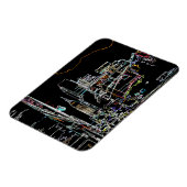 Farbenfrohe Skyline in Manhattan Magnet (Linke Seite)