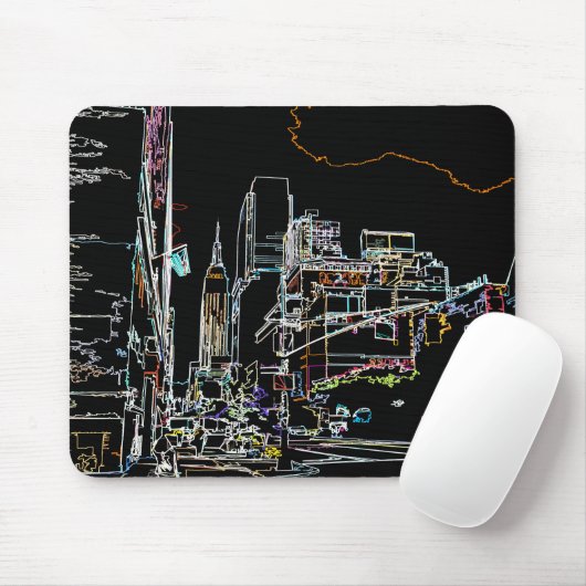 Farbenfrohe Skyline in Manhattan Mousepad (Mit Mouse)