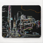 Farbenfrohe Skyline in Manhattan Mousepad (Vorne)
