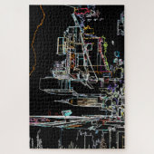 Farbenfrohe Skyline in Manhattan Puzzle (Vertikal)