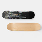 Farbenfrohe Skyline in Manhattan Skateboard (Horizontal)