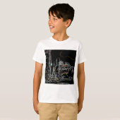 Farbenfrohe Skyline in Manhattan T-Shirt (Vorne ganz)