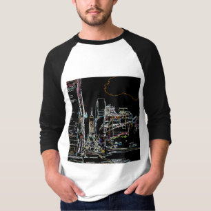 Farbenfrohe Skyline in Manhattan T-Shirt