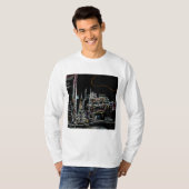 Farbenfrohe Skyline in Manhattan T-Shirt (Vorne ganz)