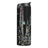 Farbenfrohe Skyline in Manhattan Thermosbecher (Nach links gedreht)