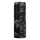 Farbenfrohe Skyline in Manhattan Thermosbecher (Rückseite)