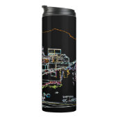 Farbenfrohe Skyline in Manhattan Thermosbecher (Nach rechts gedreht)