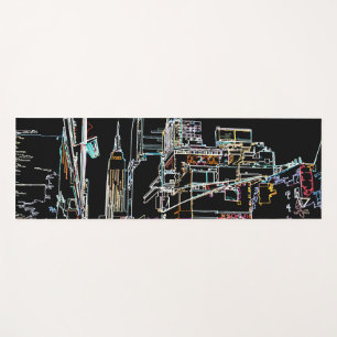 Farbenfrohe Skyline in Manhattan Yogamatte