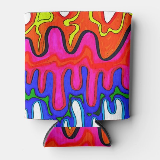 Farbenfrohe Slime kann kühlen Dosenkühler (Vorderseite)