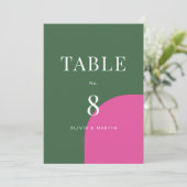 farbenfrohe Smaragdgrün-rosa Hochzeitsstiftung Tis (Stehend Vorderseite)