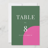 farbenfrohe Smaragdgrün-rosa Hochzeitsstiftung Tis (Rückseite)