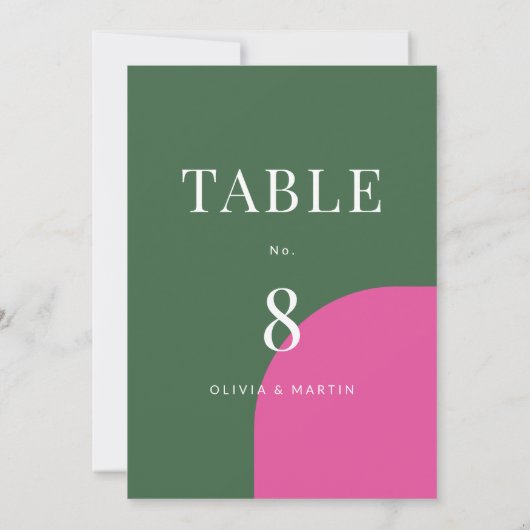 farbenfrohe Smaragdgrün-rosa Hochzeitsstiftung Tis (Rückseite)