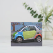 Farbenfrohe Smart Car Postkarte (Stehend Vorderseite)