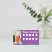 Farbenfrohe Smoothies Store Juice Bar Loyalty Card Treuekarte (Stehend Vorderseite)